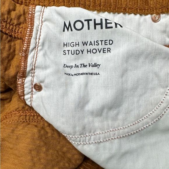 Free People x MOTHER High-Waisted Study Hover Cord Jeans Deep In The Valley - Picture 6 of 14